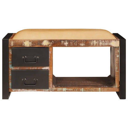 Panchina con contenitore Multicolore Legno massello di recupero | homemem39