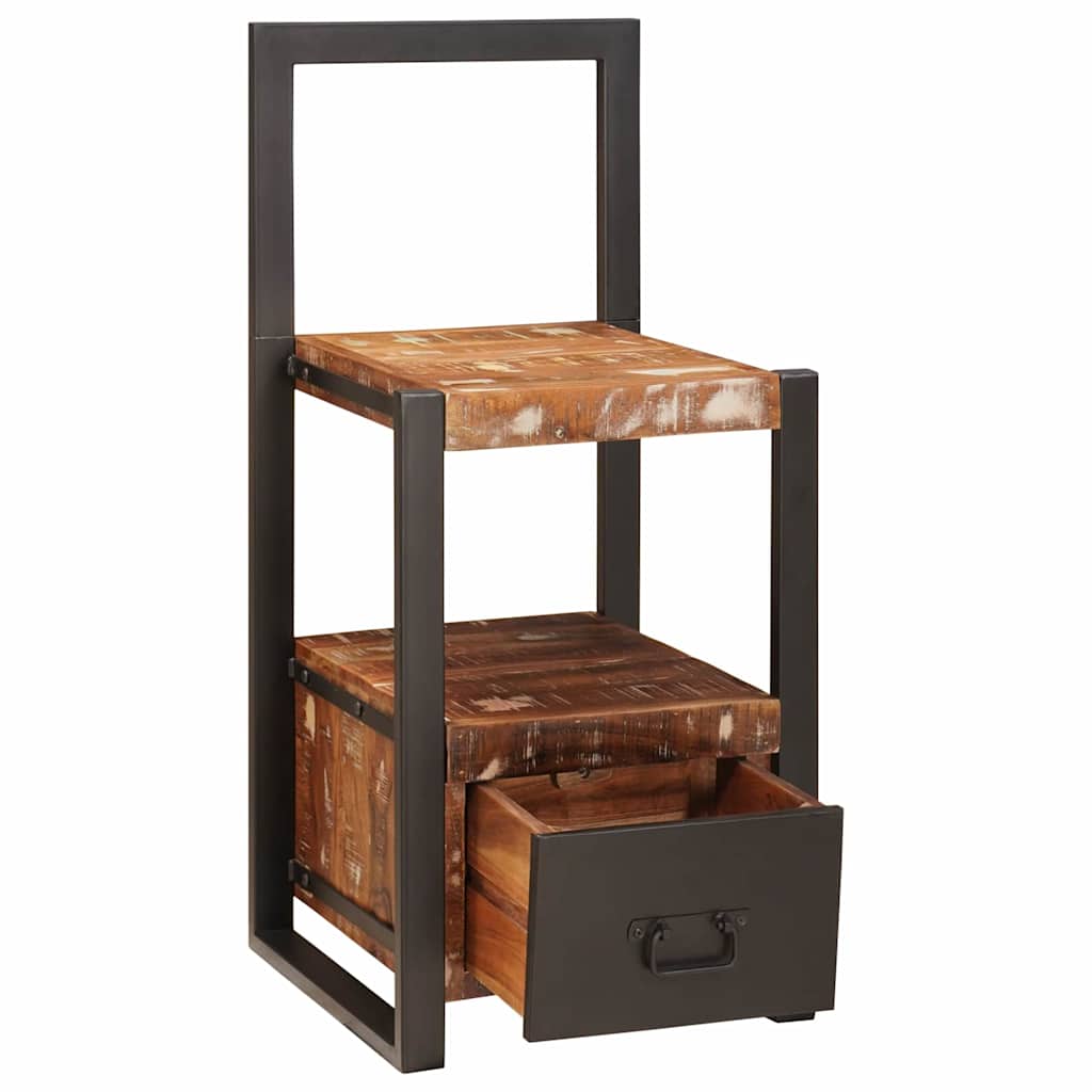 Appendiabiti con cassetto Multicolore Legno Recuperato Massello | homemem39