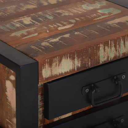 Tavolino Multicolore 40 x 40 x 80 cm Legno massello riciclato