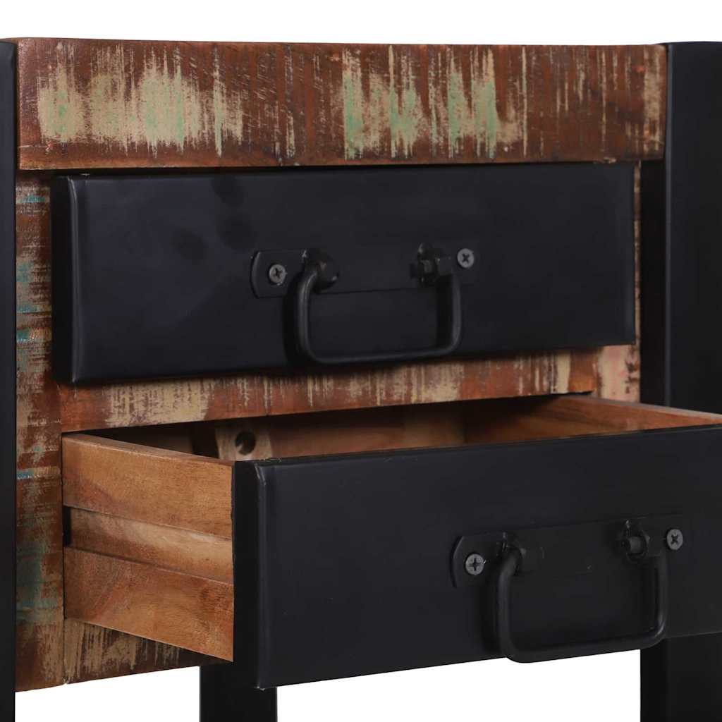 Tavolino Multicolore 40 x 40 x 80 cm Legno massello riciclato