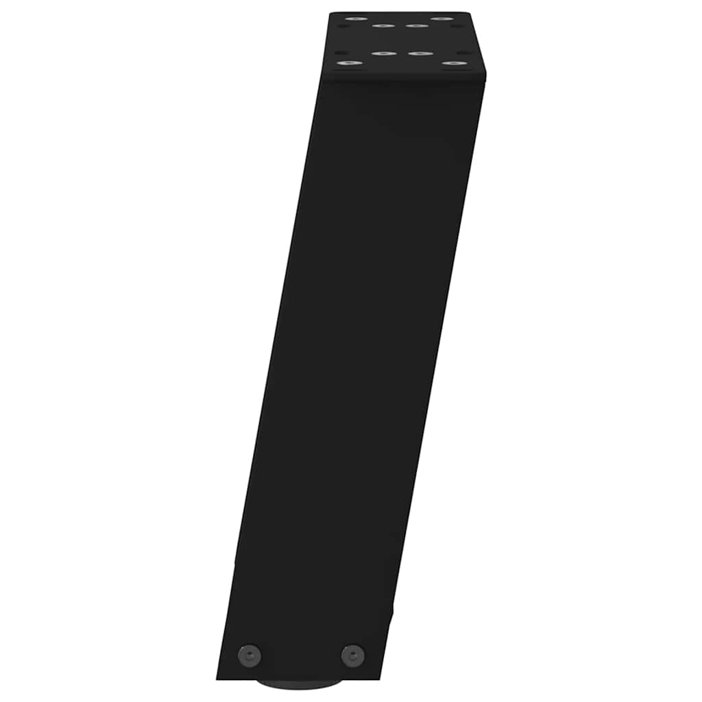 Gambe Tavolino da Caffè a U 2 pz Nero 30x(30-31) cm in Acciaio - homemem39