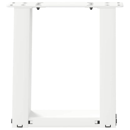 Gambe Tavolino da Caffè a U 2 pz Bianco 30x(30-31)cm in Acciaio - homemem39