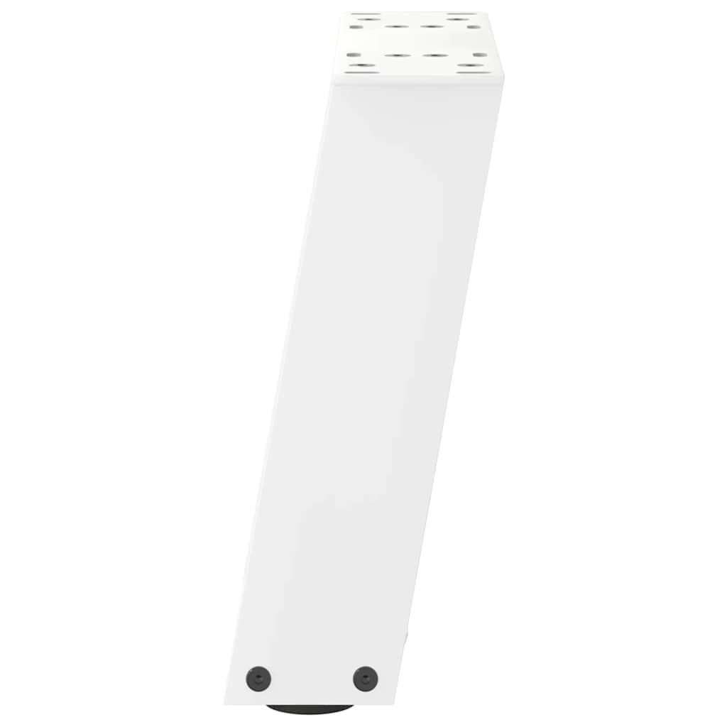 Gambe Tavolino da Caffè a U 2 pz Bianco 30x(30-31)cm in Acciaio - homemem39