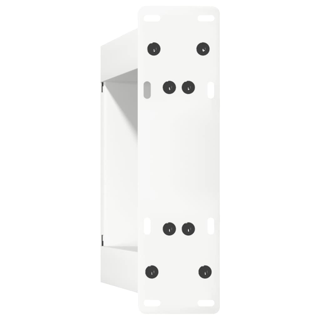 Gambe Tavolino da Caffè a U 2 pz Bianco 30x(30-31)cm in Acciaio - homemem39