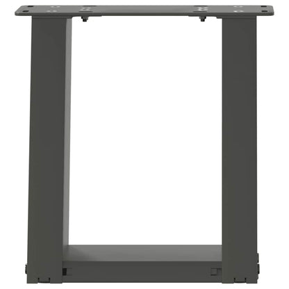 Gambe per Tavolino da Caffè forma U 2 pz Antracite 30x(30-31)cm
