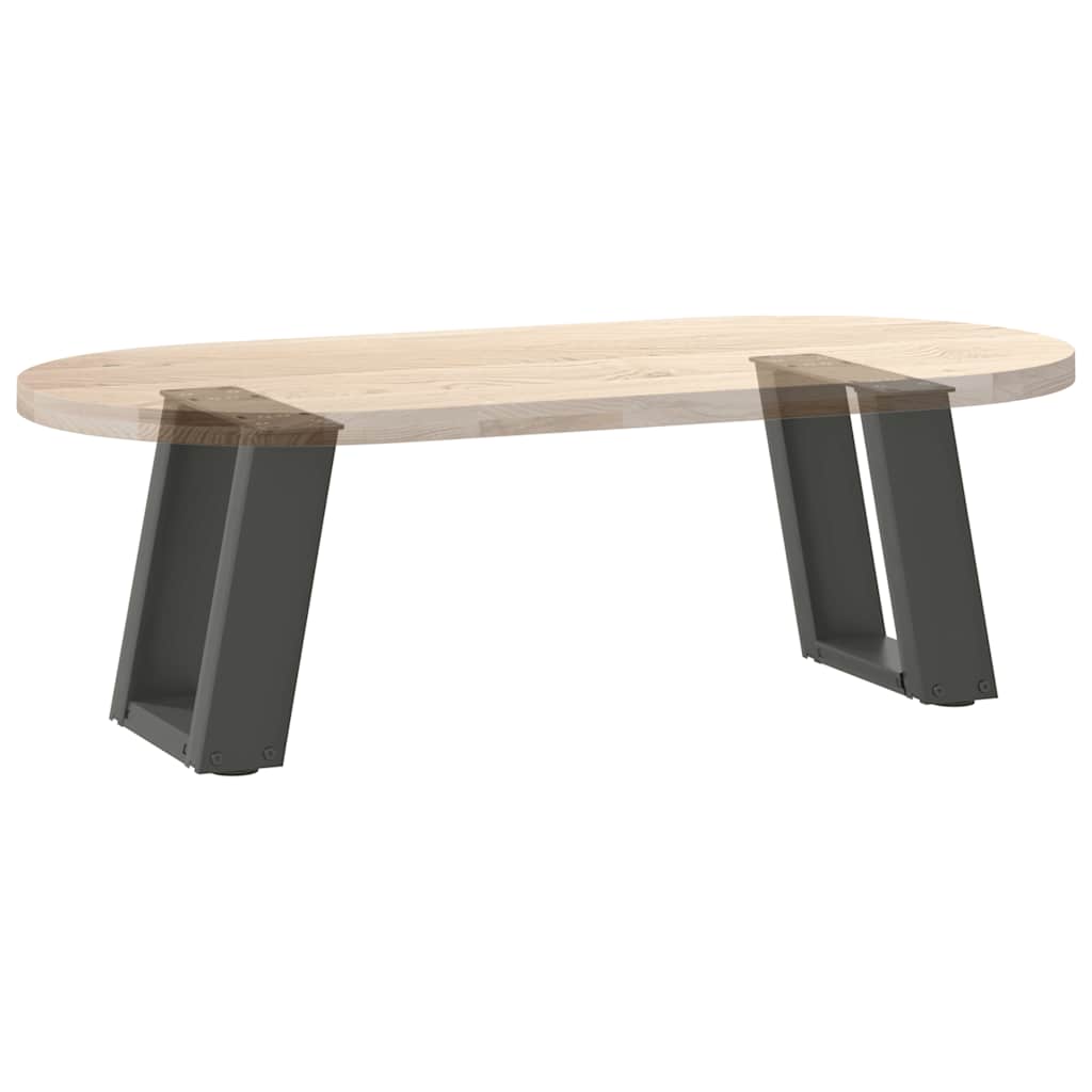 Gambe per Tavolino da Caffè forma U 2 pz Antracite 30x(30-31)cm
