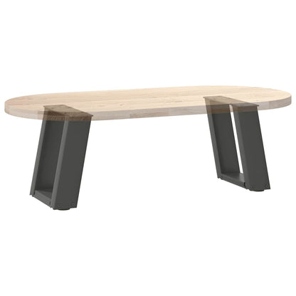 Gambe per Tavolino da Caffè forma U 2 pz Antracite 30x(30-31)cm