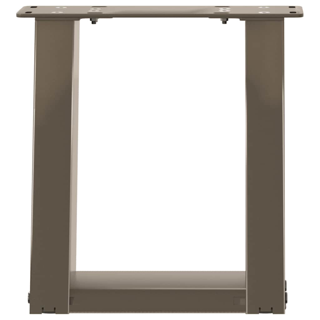 Gambe Tavolino Caffè a U 2 pz 30x(30-31)cm in Acciaio - homemem39