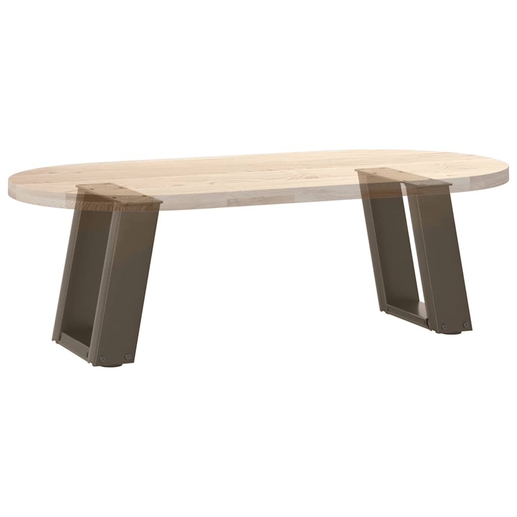 Gambe per Tavolino da Caffè forma U 2 pz Naturale 30x(30-31) cm