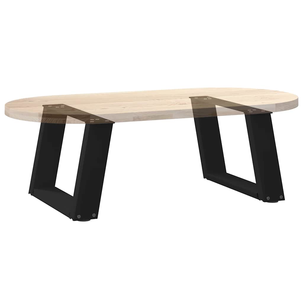 Gambe Tavolino da Caffè a U 2 pz Nero 40x(30-31) cm in Acciaio - homemem39