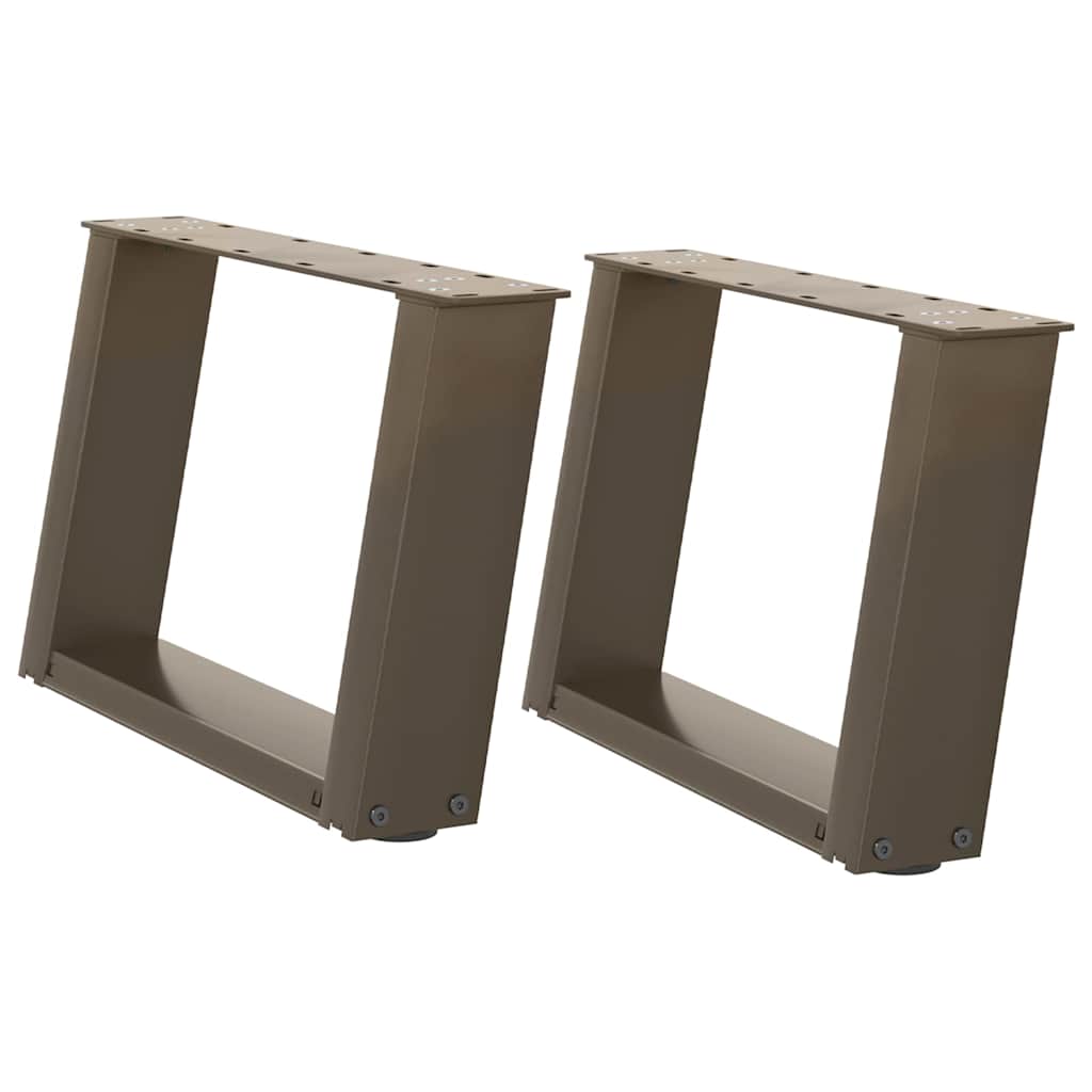 Gambe Tavolino Caffè a U 2 pz 40x(30-31)cm in Acciaio - homemem39