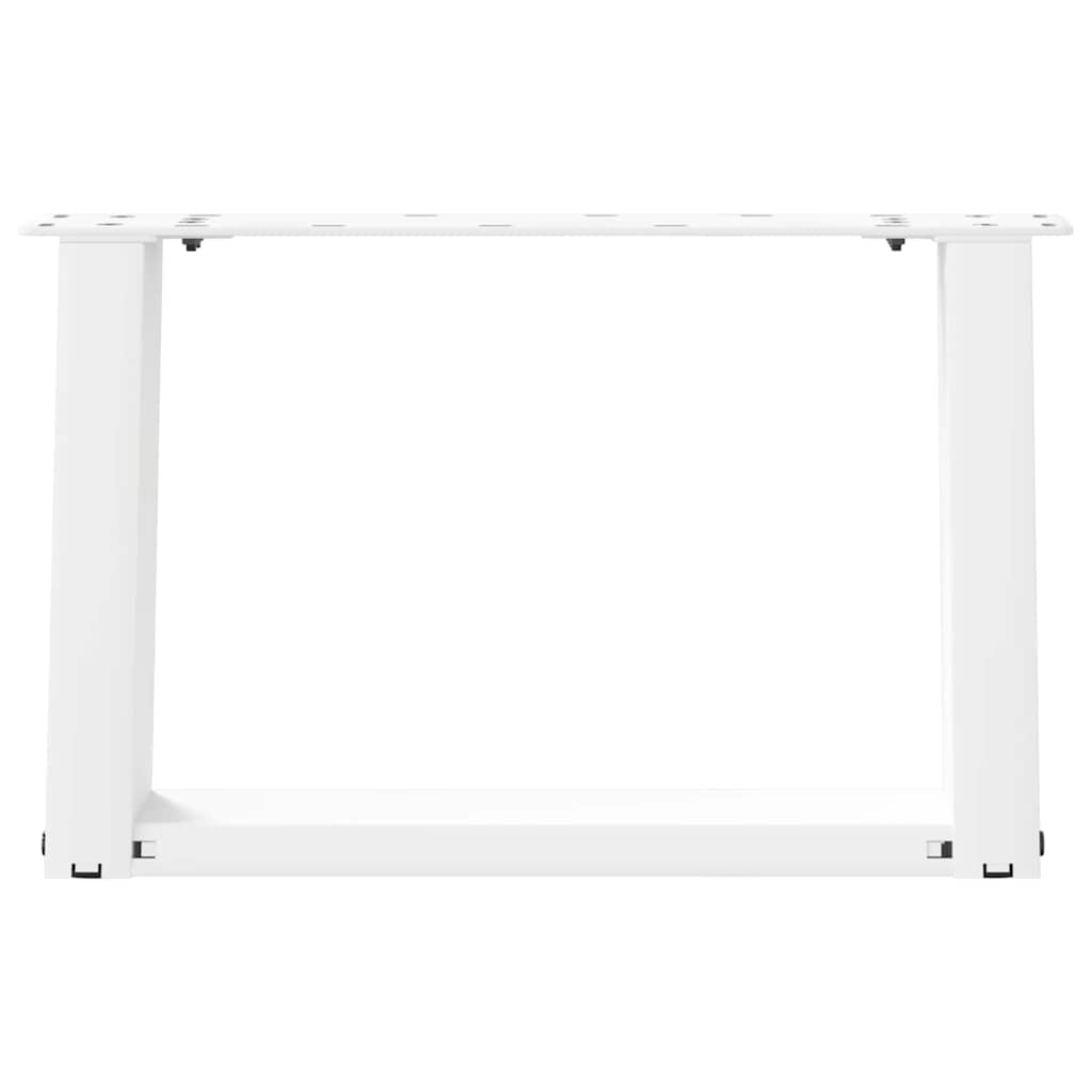 Gambe per Tavolino da Caffè forma U 2 pz Bianche 50x(30-31) cm