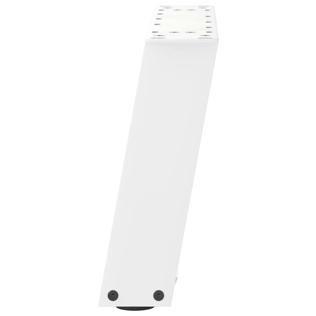 Gambe Tavolino da Caffè a U 2 pz Bianco 50x(30-31)cm in Acciaio - homemem39