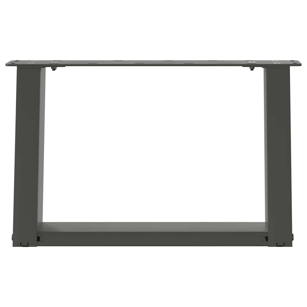 Gambe Tavolino Caffè a U 2 pz Antracite 50x(30-31)cm in Acciaio - homemem39