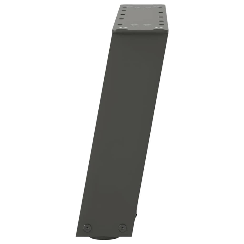 Gambe Tavolino Caffè a U 2 pz Antracite 50x(30-31)cm in Acciaio - homemem39