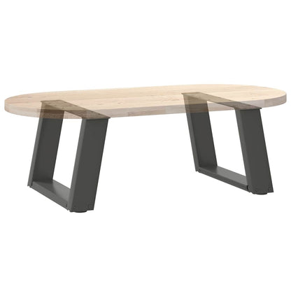 Gambe Tavolino Caffè a U 2 pz Antracite 50x(30-31)cm in Acciaio - homemem39