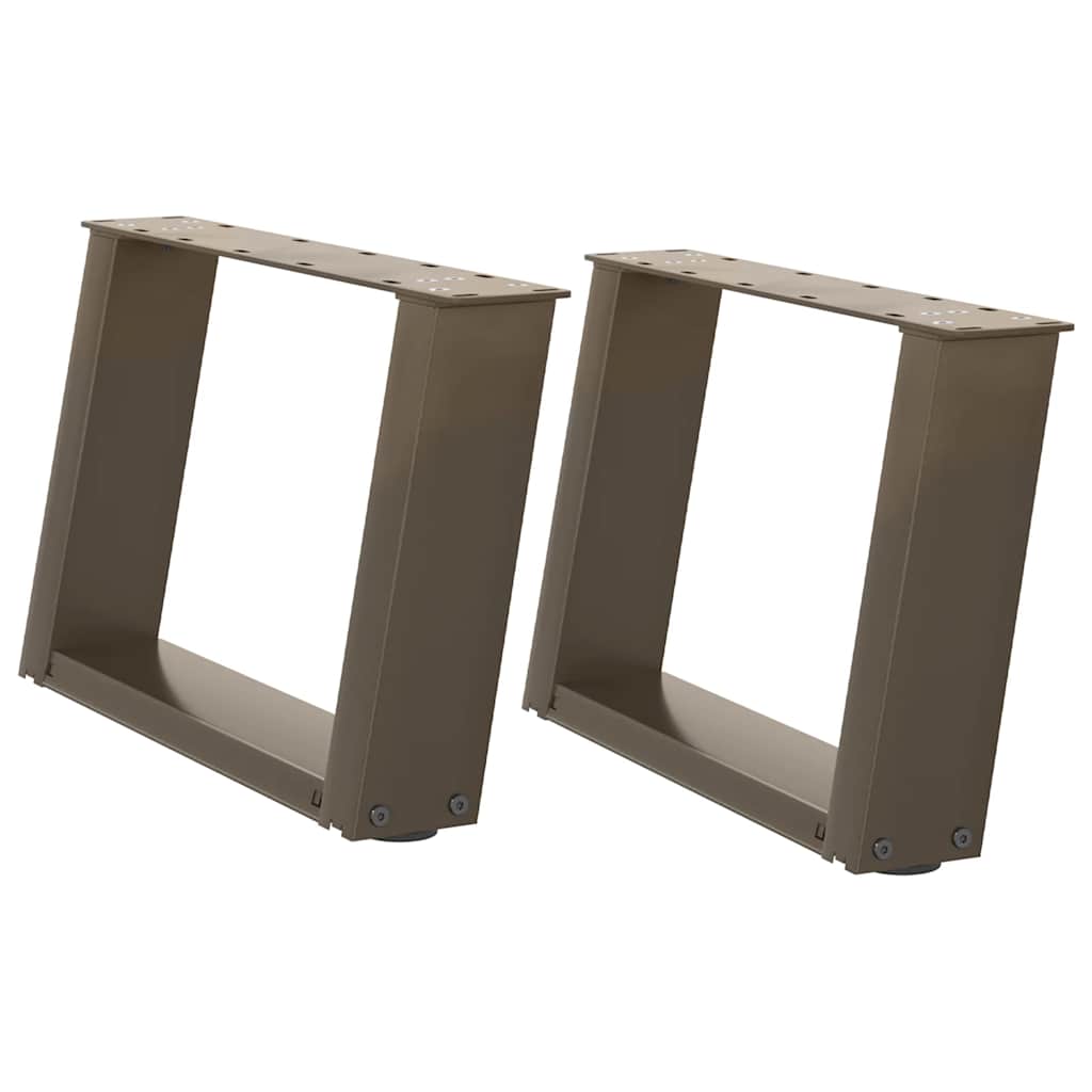 Gambe Tavolino Caffè a U 2 pz 50x(30-31)cm in Acciaio - homemem39