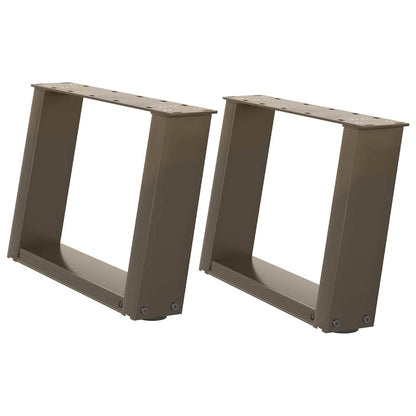 Gambe Tavolino Caffè a U 2 pz 50x(30-31)cm in Acciaio - homemem39