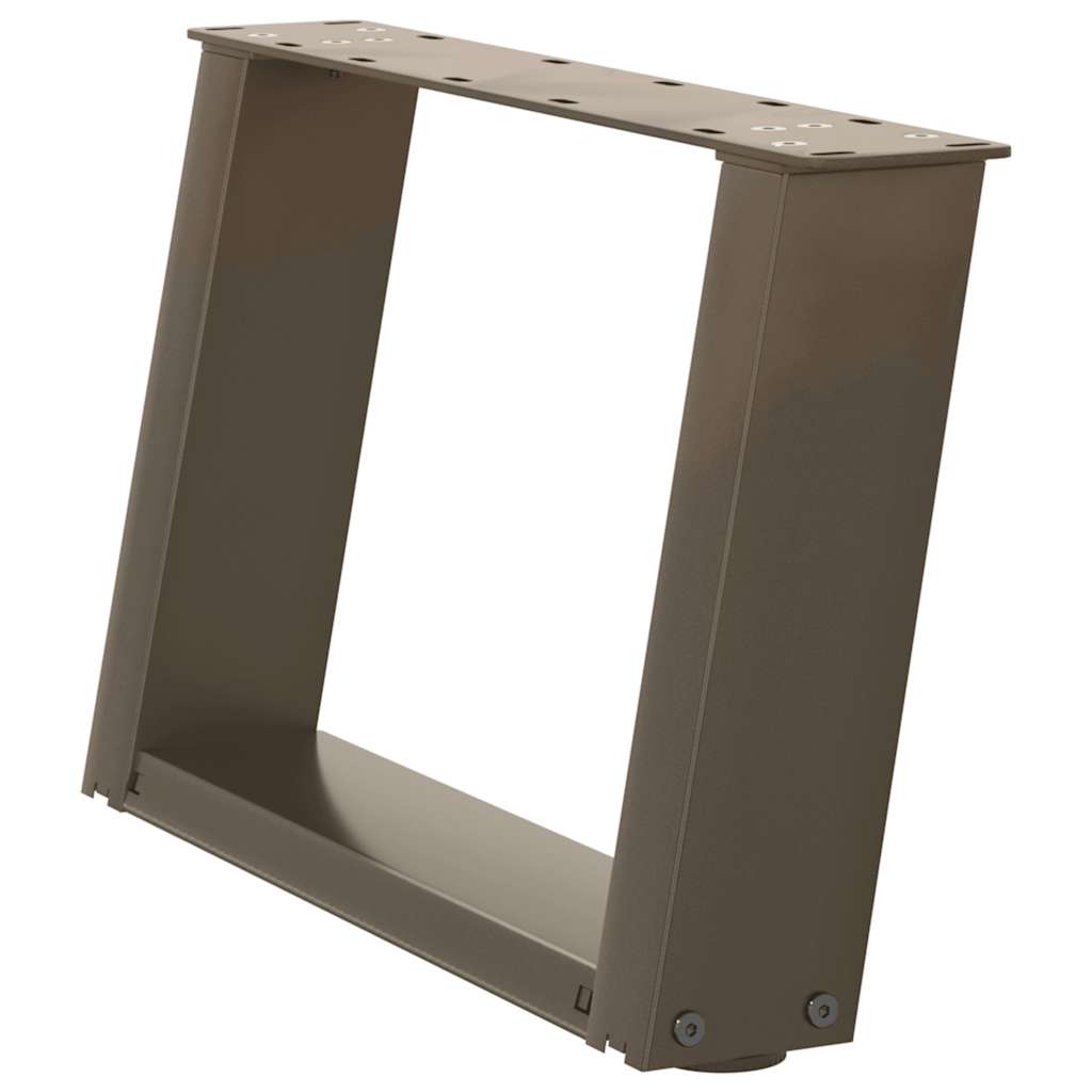 Gambe Tavolino Caffè a U 2 pz 50x(30-31)cm in Acciaio - homemem39