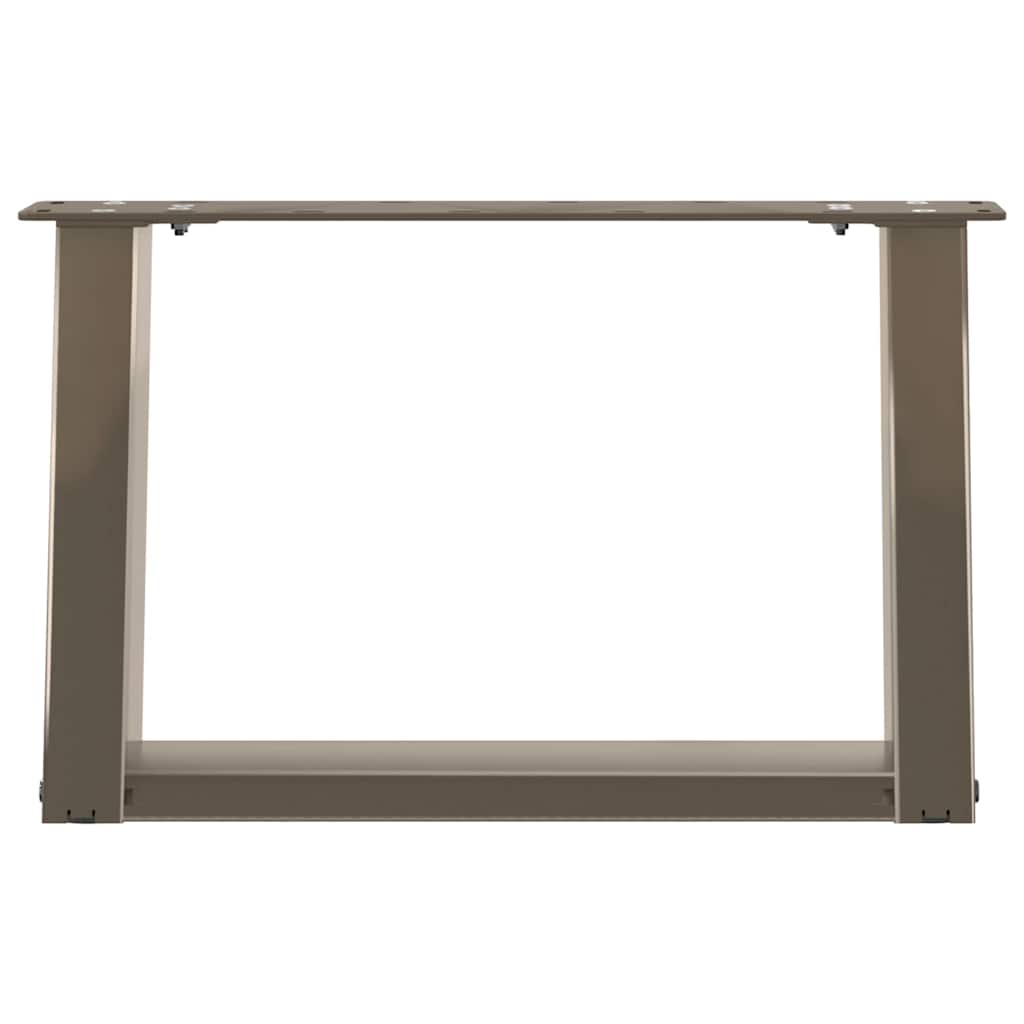 Gambe Tavolino Caffè a U 2 pz 50x(30-31)cm in Acciaio - homemem39