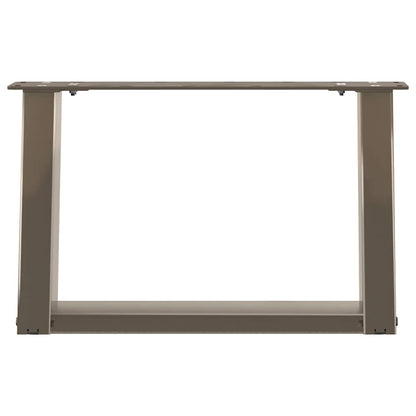 Gambe Tavolino Caffè a U 2 pz 50x(30-31)cm in Acciaio - homemem39
