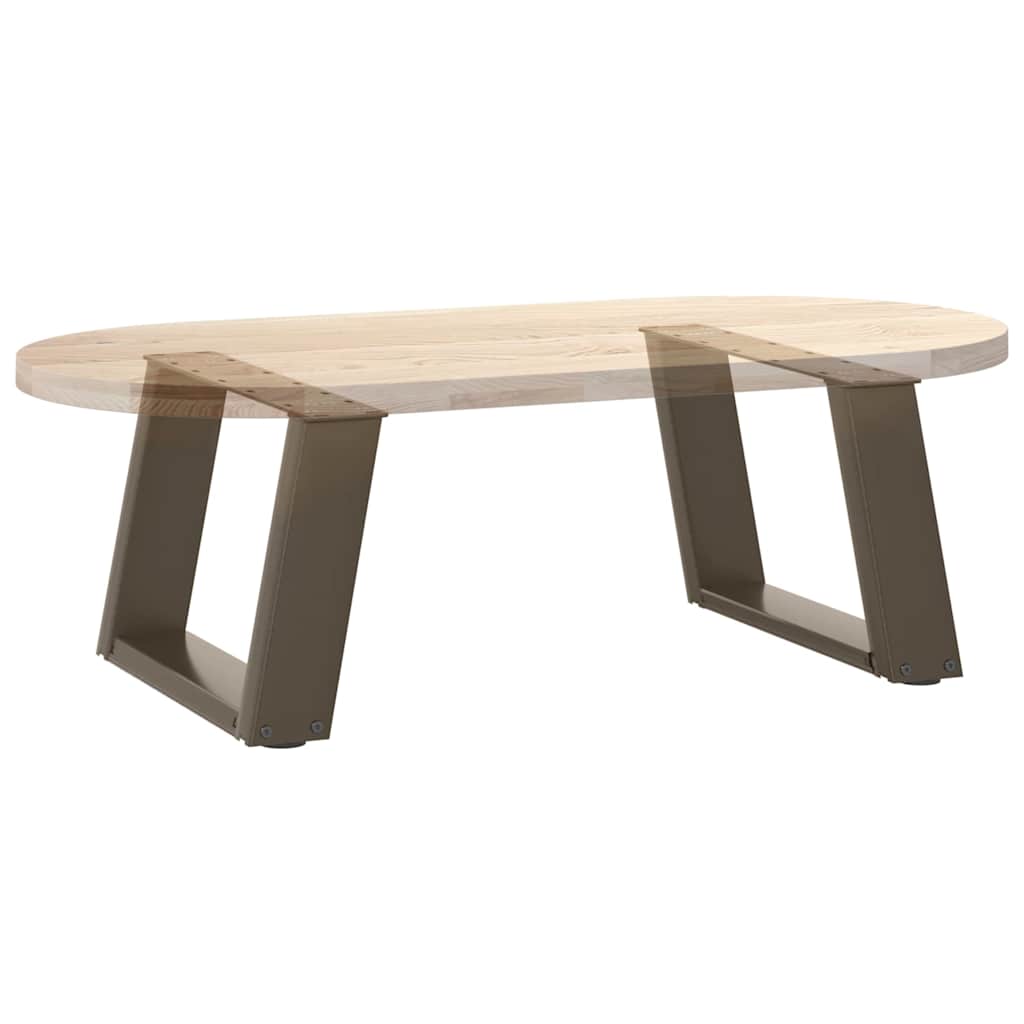 Gambe Tavolino Caffè a U 2 pz 50x(30-31)cm in Acciaio - homemem39
