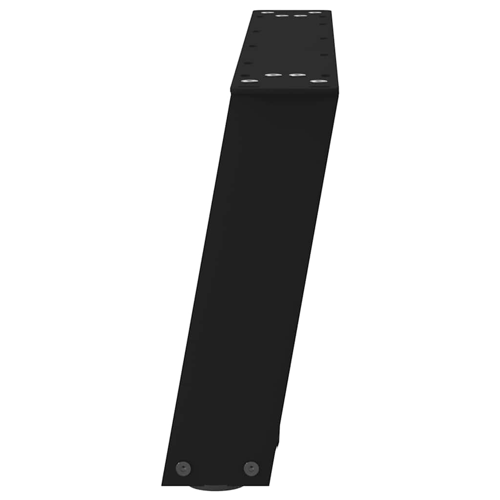 Gambe per Tavolino da Caffè a Forma di U 2 pz Nere 60x(30-31)cm