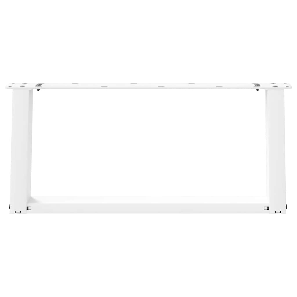 Gambe per Tavolino da Caffè forma U 2 pz Bianche 60x(30-31) cm