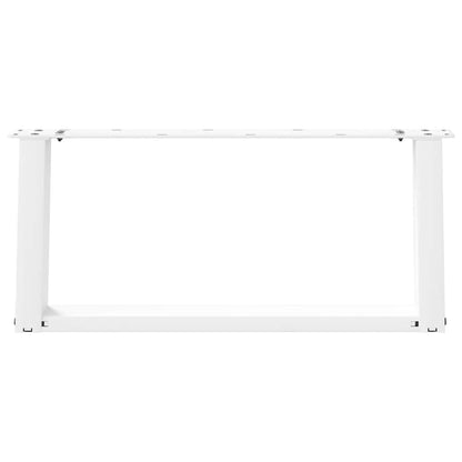 Gambe per Tavolino da Caffè forma U 2 pz Bianche 60x(30-31) cm