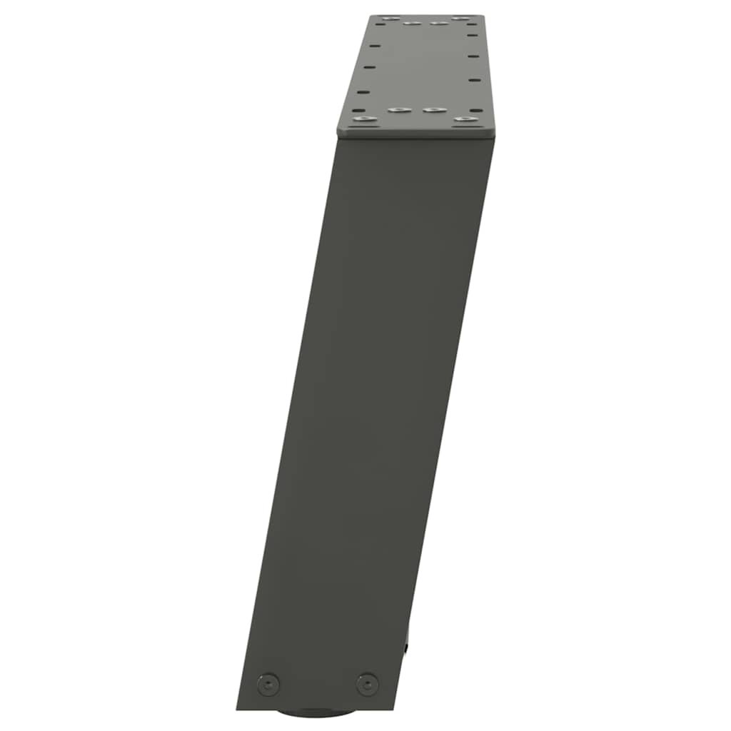 Gambe Tavolino Caffè a U 2 pz Antracite 60x(30-31)cm in Acciaio - homemem39