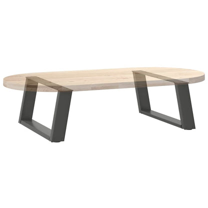 Gambe Tavolino Caffè a U 2 pz Antracite 60x(30-31)cm in Acciaio - homemem39