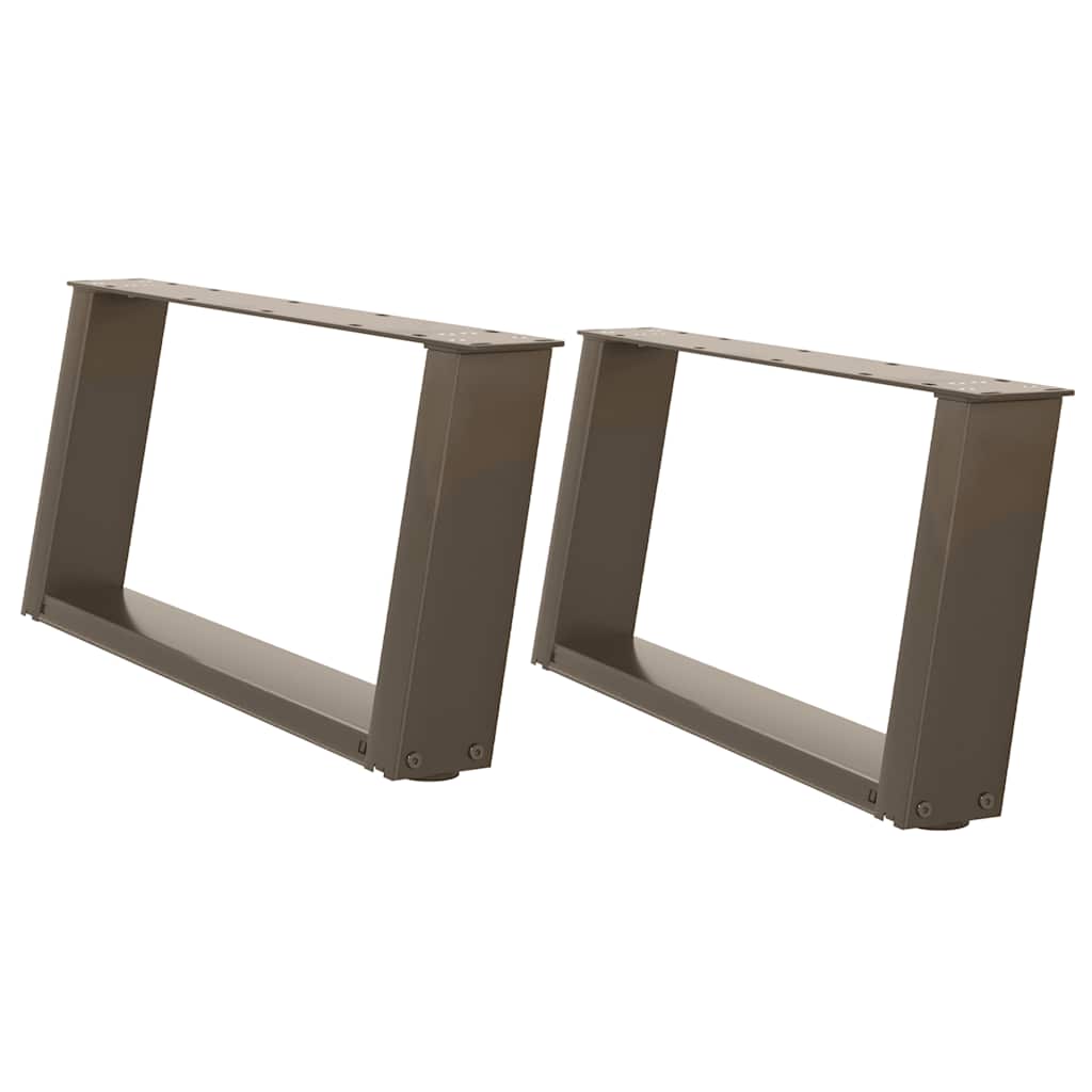 Gambe Tavolino Caffè a U 2 pz 60x(30-31)cm in Acciaio - homemem39