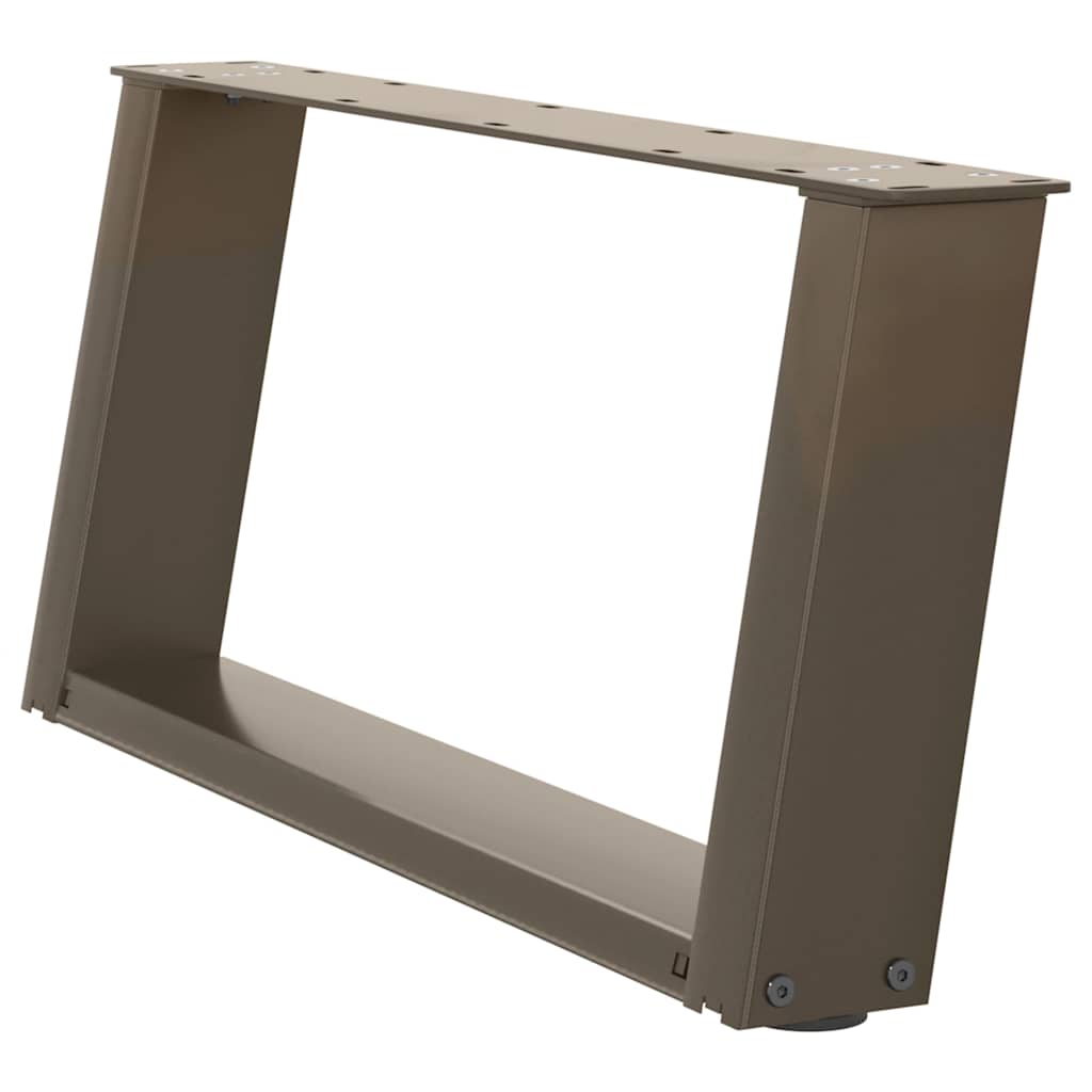 Gambe Tavolino Caffè a U 2 pz 60x(30-31)cm in Acciaio - homemem39
