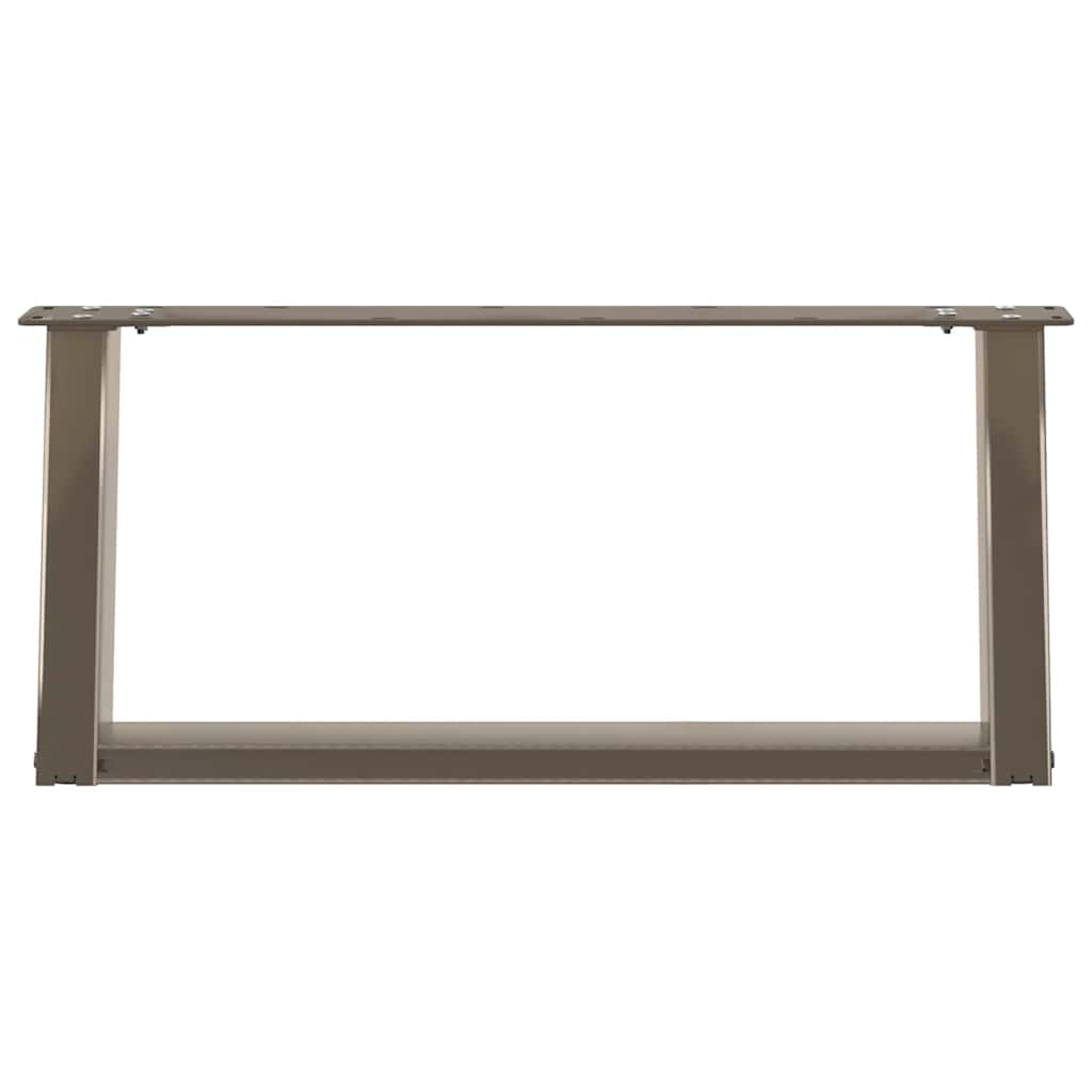 Gambe Tavolino Caffè a U 2 pz 60x(30-31)cm in Acciaio - homemem39