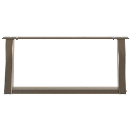 Gambe Tavolino Caffè a U 2 pz 60x(30-31)cm in Acciaio - homemem39
