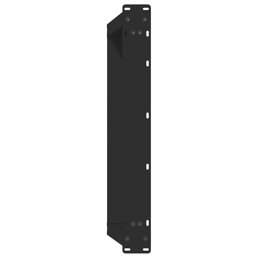 Gambe Tavolino da Caffè a U 2 pz Nero 70x(30-31) cm in Acciaio - homemem39