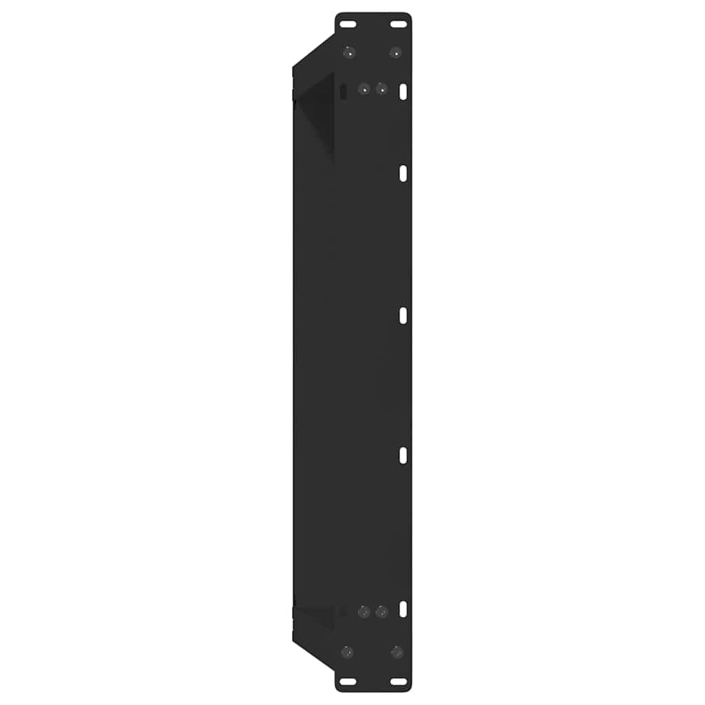 Gambe per Tavolino da Caffè a Forma di U 2 pz Nere 70x(30-31)cm