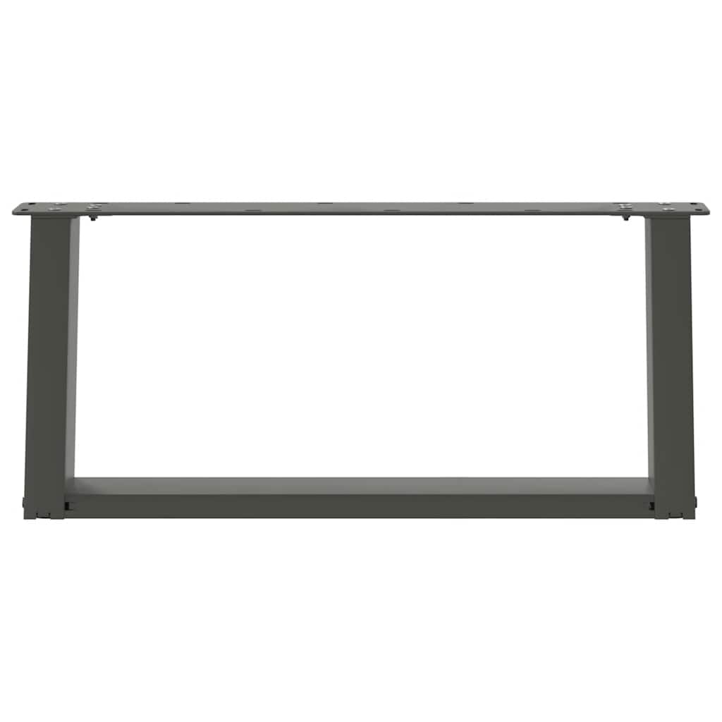 Gambe Tavolino Caffè a U 2 pz Antracite 70x(30-31)cm in Acciaio - homemem39