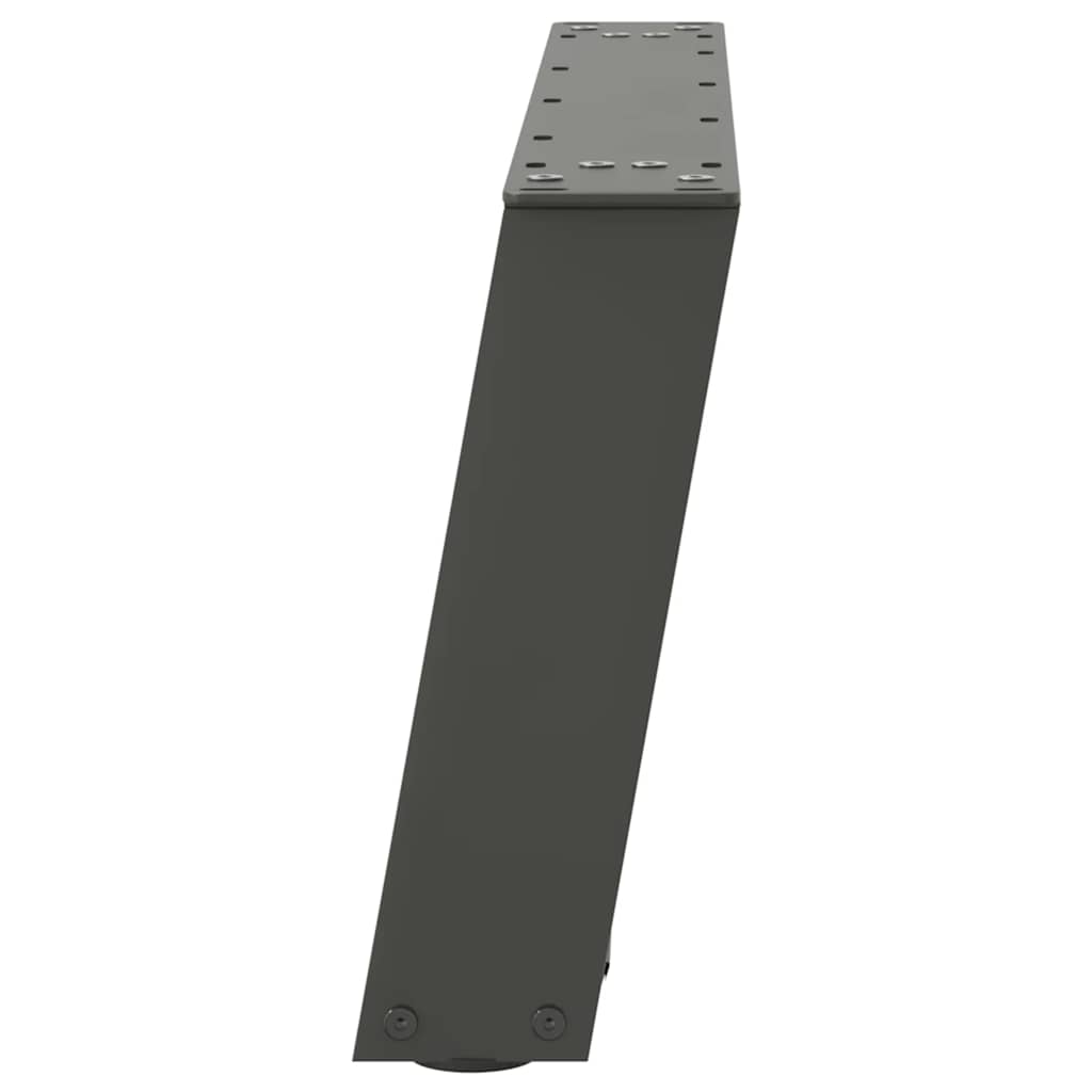Gambe Tavolino Caffè a U 2 pz Antracite 70x(30-31)cm in Acciaio - homemem39