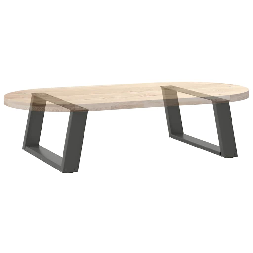 Gambe Tavolino Caffè a U 2 pz Antracite 70x(30-31)cm in Acciaio - homemem39