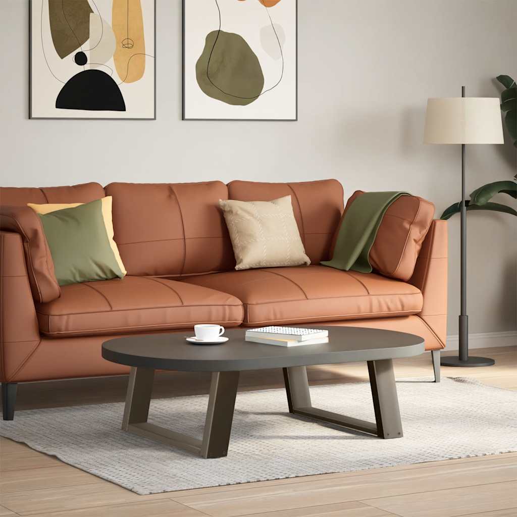 Gambe per Tavolino da Caffè a Forma di U 2 pz Acciaio Naturale 70x(30-31) cm Acciaio | homemem39