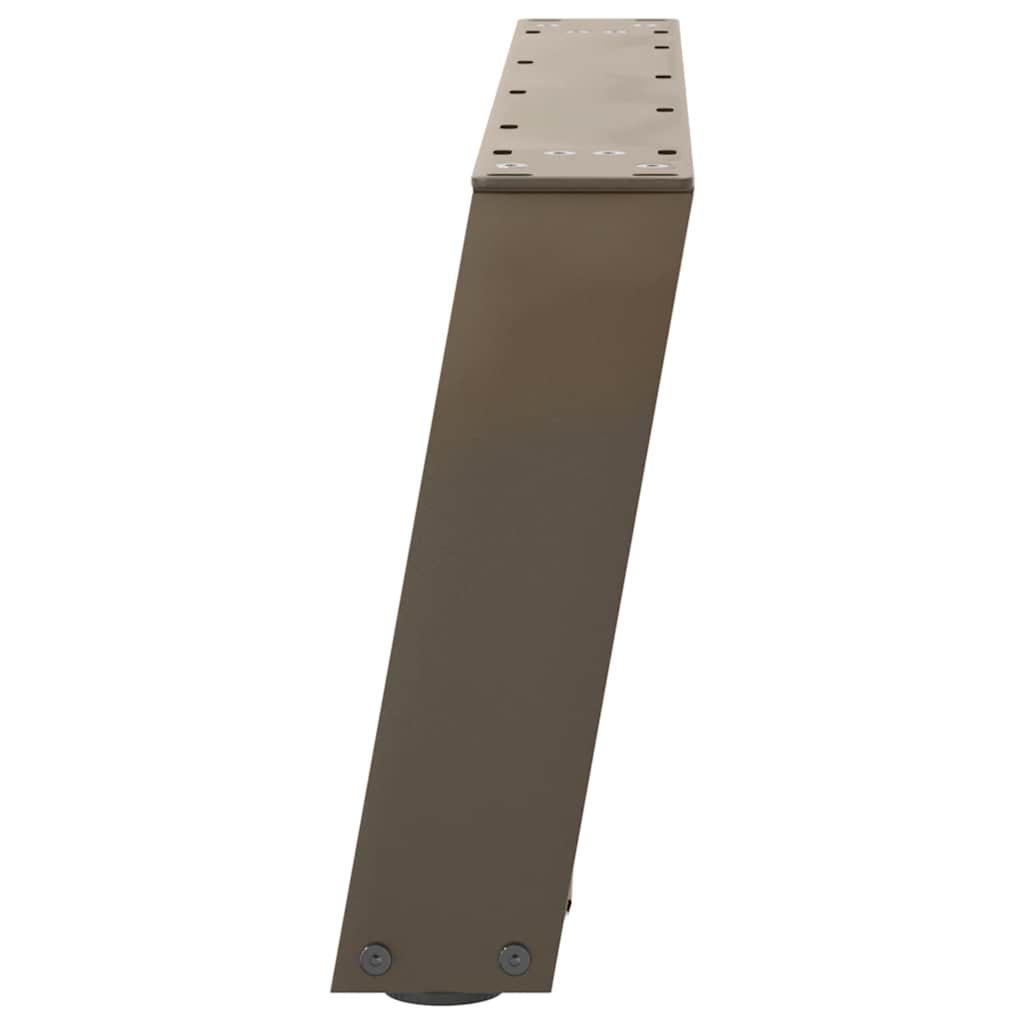 Gambe per Tavolino da Caffè a Forma di U 2 pz Acciaio Naturale 70x(30-31) cm Acciaio | homemem39