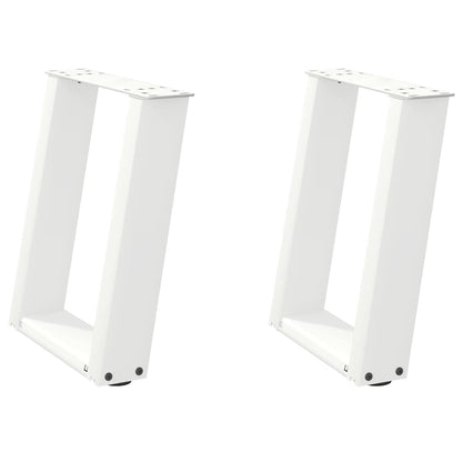 Gambe per Tavolino da Caffè forma U 2 pz Bianche 28x(42-43) cm