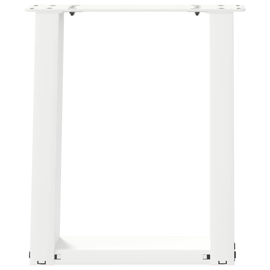 Gambe Tavolino Caffè a U 2 pz Bianco 28x(42-43) cm Acciaio - homemem39