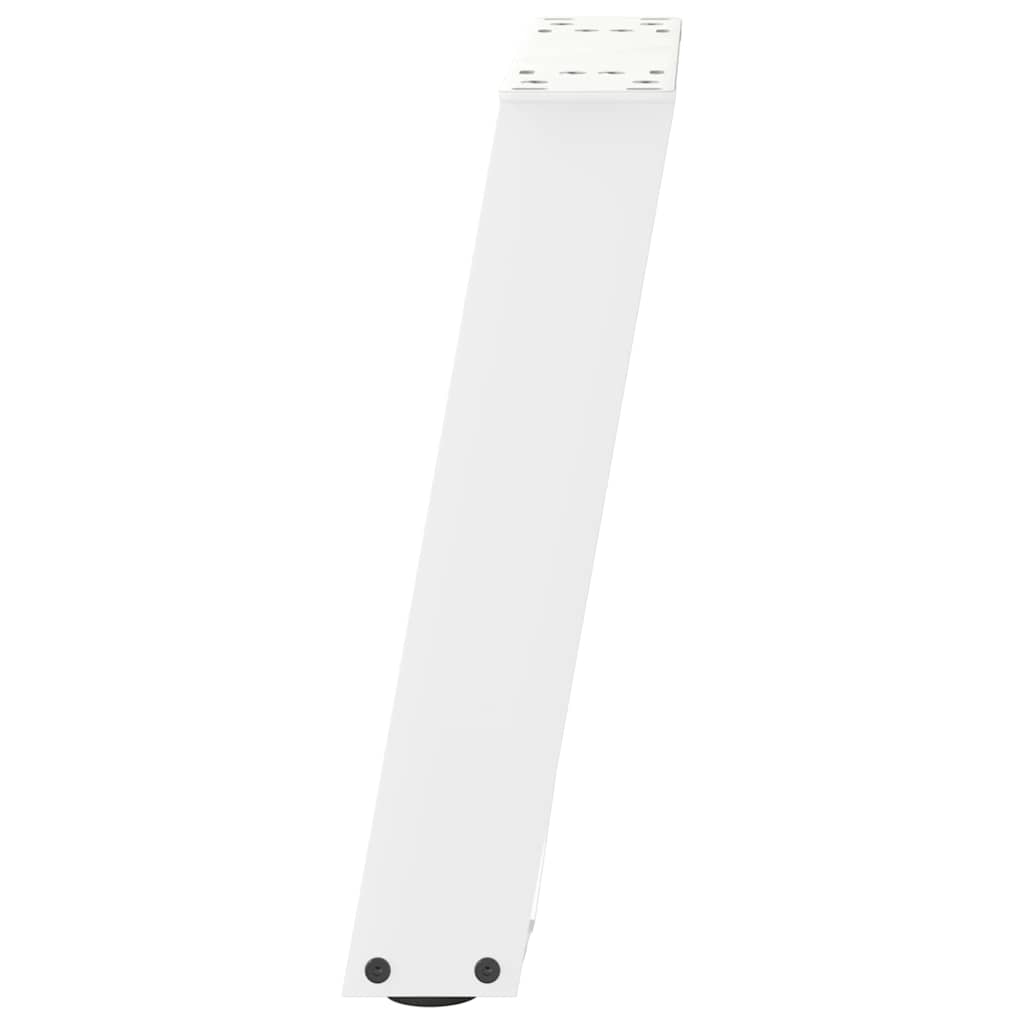 Gambe Tavolino Caffè a U 2 pz Bianco 28x(42-43) cm Acciaio - homemem39