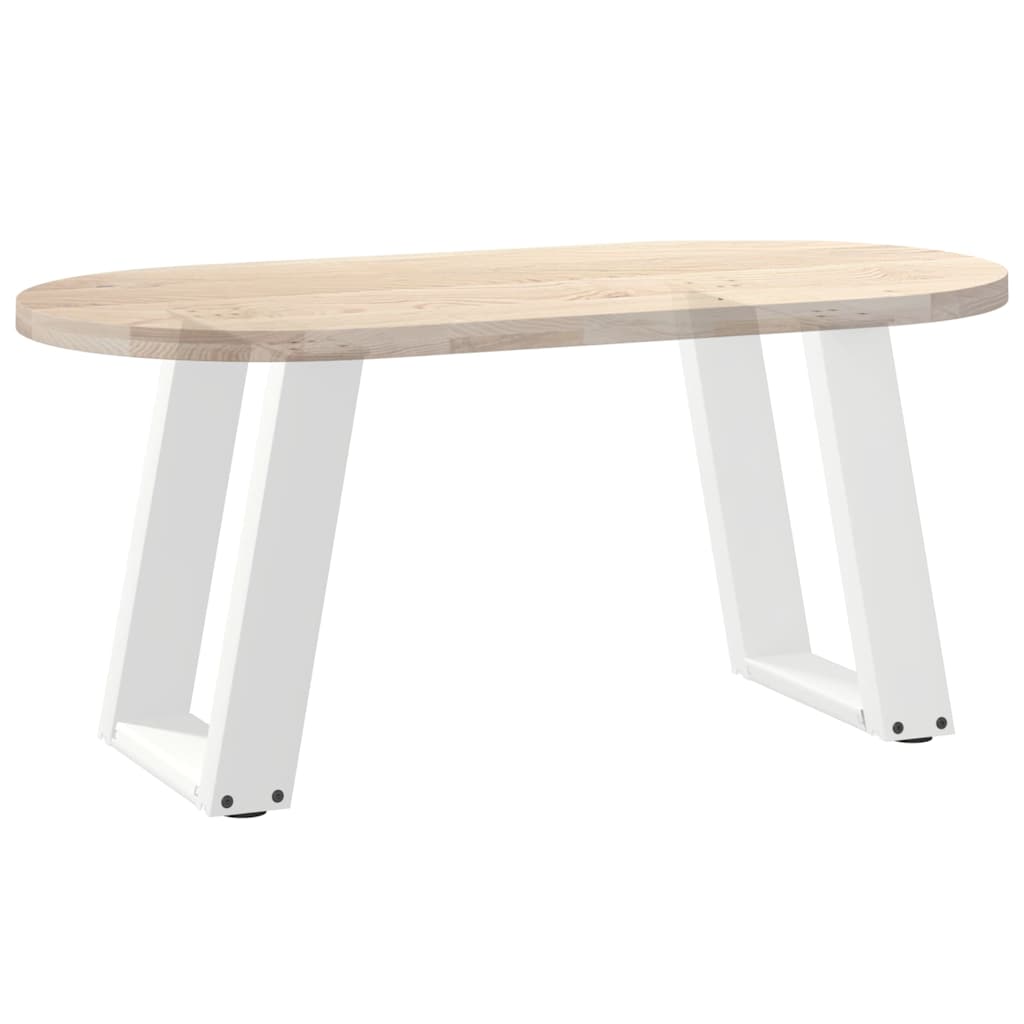 Gambe Tavolino Caffè a U 2 pz Bianco 28x(42-43) cm Acciaio - homemem39