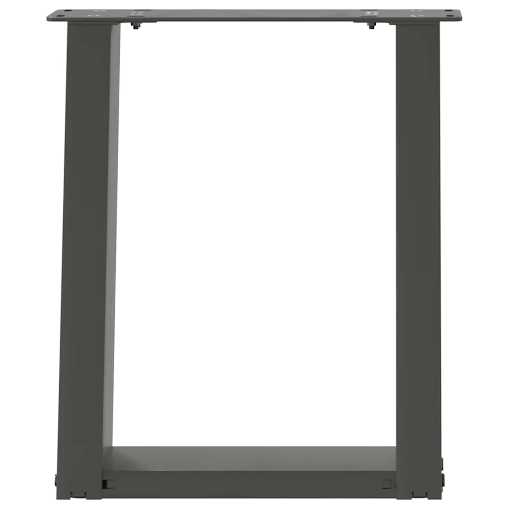 Gambe Tavolino Caffè a U 2 pz Antracite 28x(42-43) cm Acciaio - homemem39