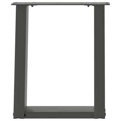 Gambe Tavolino Caffè a U 2 pz Antracite 28x(42-43) cm Acciaio - homemem39