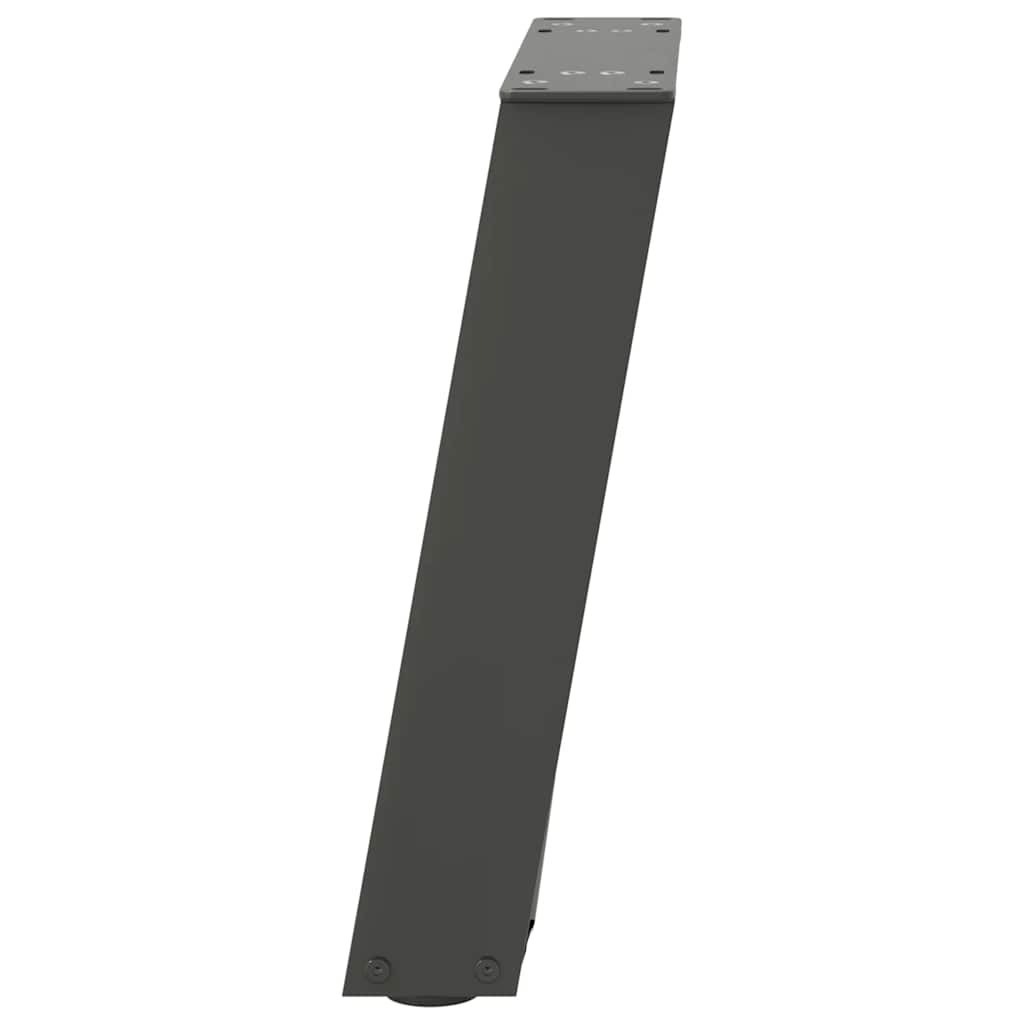 Gambe per Tavolino da Caffè forma U 2 pz Antracite 28x(42-43)cm