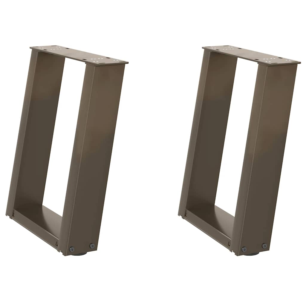 Gambe Tavolino Caffè a U 2 pz 28x(42-43) cm Acciaio - homemem39